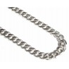 Collar de plata con malla barbada y cierre de mosquetón. La medida es de 50 cms - 8/50/74.40