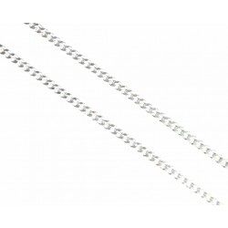Cadena de plata con malla barbada y cierre de anilla - BL7070