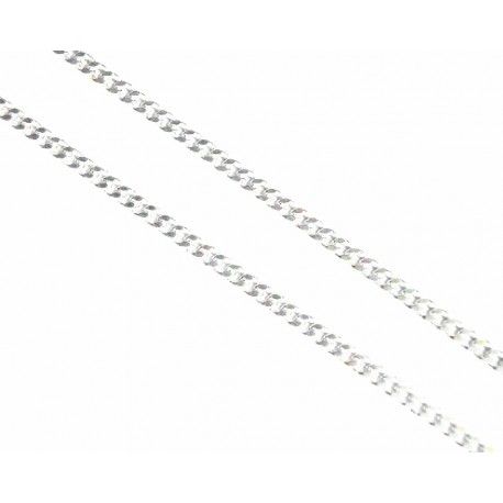 Cadena de plata con malla barbada y cierre de anilla - BL7070