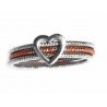 Anillo de plata bicolor con corazón de la colección Miña Xoia - 5-341R