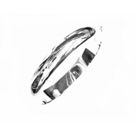 Pulsera de plata, brazalete con cierre de pestillo y 12mm de ancho - 2X-203