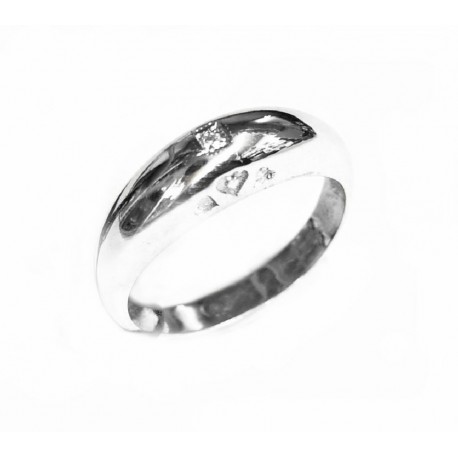 Anillo de plata rodiada con diamante de la colección Miña Xoia - 5-359RDIA