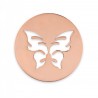 Colgante de acero color cobre con mariposa - 25500102