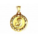 Medalla de oro 9 kl Virgen Niña
