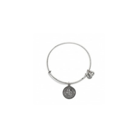 Pulsera de metal plateado con signo Libra de Alex and Ani - A07EB40LIRS