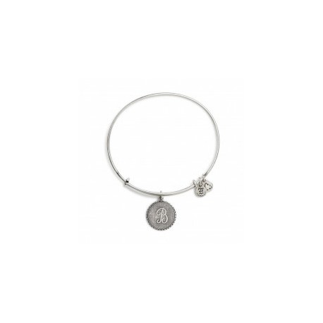 Pulsera de metal plateado con letra B de Alex and Ani - A08EB91BS