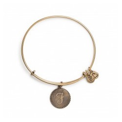 Pulsera de metal dorado con letra F de Alex and Ani - A08EB91FG