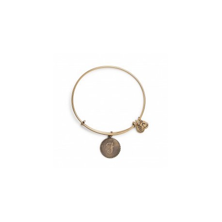Pulsera de metal dorado con letra F de Alex and Ani - A08EB91FG