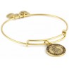 Pulsera de metal dorado con San Antonio de Alex and Ani - A12EB01RG