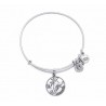 Pulsera de metal plateado con signo Escorpio de Alex and Ani - A13EB01SCRS