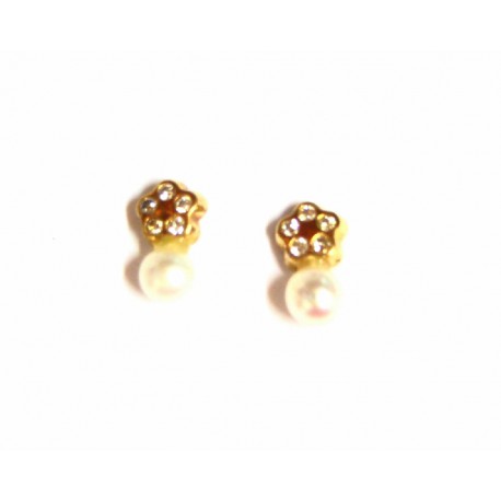 PENDIENTE ORO CON BRILLANTES Y PERLAS - 5520468/P