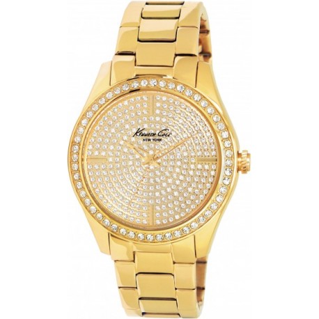 Reloj Kenneth Cole Brooklyn Pave analógico con armis de acero dorado - IKC4957