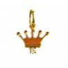 Colgante corona de oro de 18 kl con circonita - 1632971