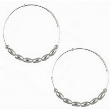 Pendientes aros de metal plateado de Alex and Ani - A10EH027RS