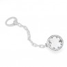 Pinza chupete de plaqué de plata con esmalte azul - 07500276