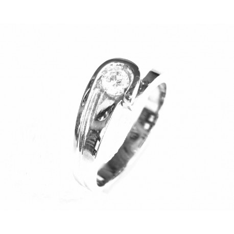Anillo de oro blanco con brillantes - 34-2086/0.20