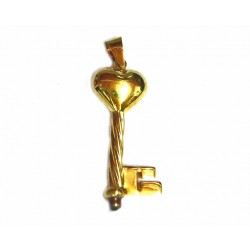 Colgante llave con corazón de oro de 18 kl - 82/2.9