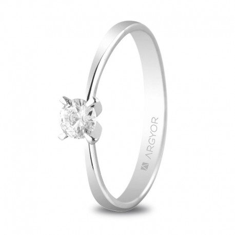 Solitario de oro blanco con diamante - 74B0030/0.24CT Solitario de oro blanco con diamante - 74B0030/0.24CT