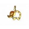 Colgante elefante de oro de 18 kl con circonitas - CAT/107