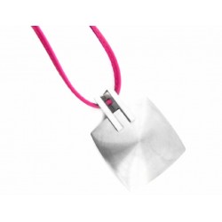 Colgante Viceroy de acero con cordón de cuero rosa  - 2061C01017