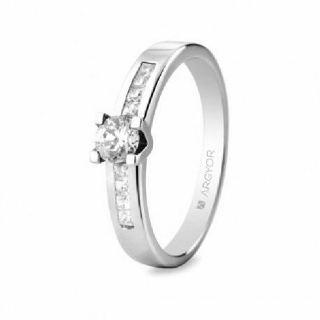 Solitario de oro blanco con diamante - 74B0045/0.3CT Solitario de oro blanco con diamante - 74B0045/0.3CT