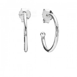 PENDIENTES PLATA ARO LISO - 290654