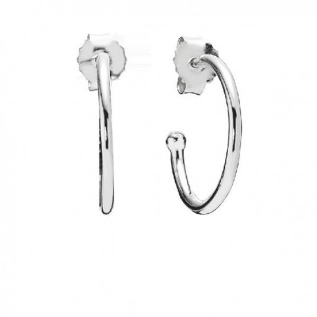 PENDIENTES PLATA ARO LISO - 290654