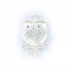 Colgante de Plata  Búho labrado en 36mm 9092725