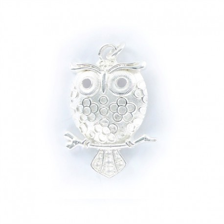 Colgante de Plata  Búho labrado en 36mm 9092725