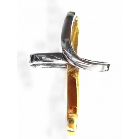 Cruz de oro bicolor de 18 kl - ON/985/3.50