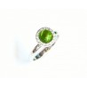 Anillo de plata con cuarzo verde y circonitas - 502792