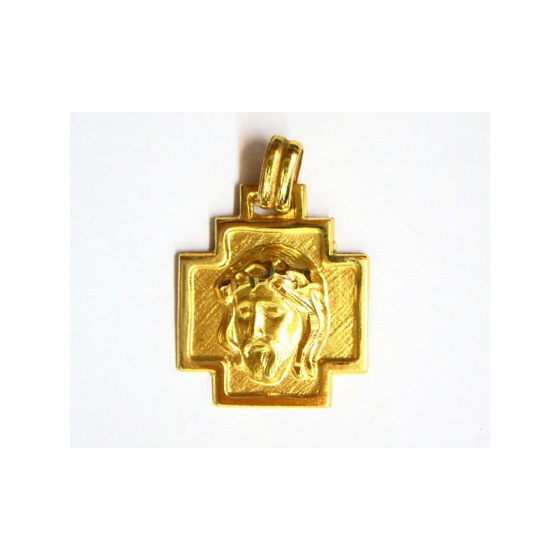 Cruz oro con Cristo en relieve - 90769