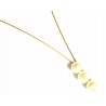 Collar de oro  con tres perlas blancas - 231Y-COH