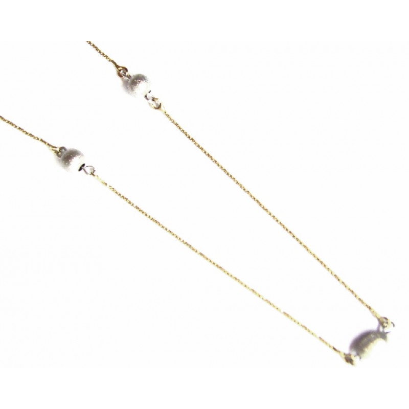 Collar de oro bicolor en 45 centrimetros - 2011059