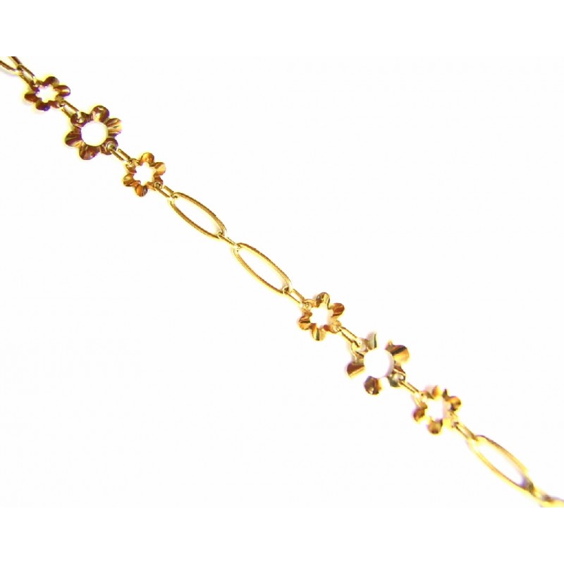 Pulsera oro flores  - 146093/4