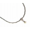 Collar de oro blanco con perla y circonitas  - 35836