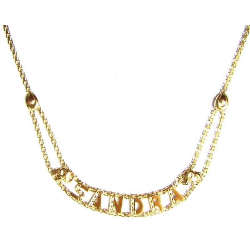 Collar de oro  con nombre SANDRA - 30527