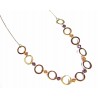 Collar de oro 18K y piedras naturales colores - 400534