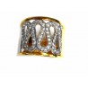 Anillo de oro bicolor con circonitas - 2/1049