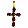 Cruz de oro con granates - 55479-0R