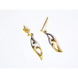 Pendientes oro bicolor.2954RH