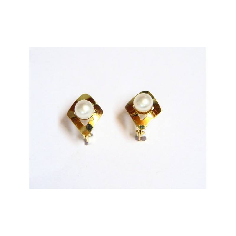 Pendientes oro con perla - 22P.00266