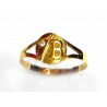 Sello oro  inicial B con circonita  - 227481
