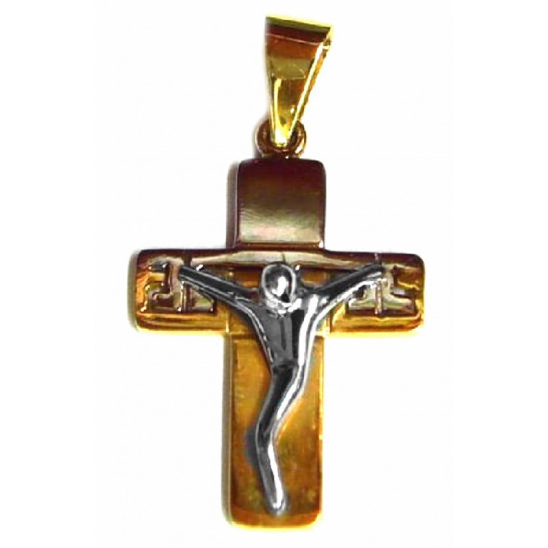 Cruz de oro con Cristo en relieve - ON/911
