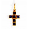Cruz de oro de 18 kl con zafiros - 2802