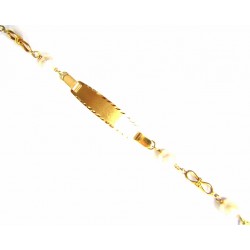 Pulsera esclava de oro 18K con perlas - 32809