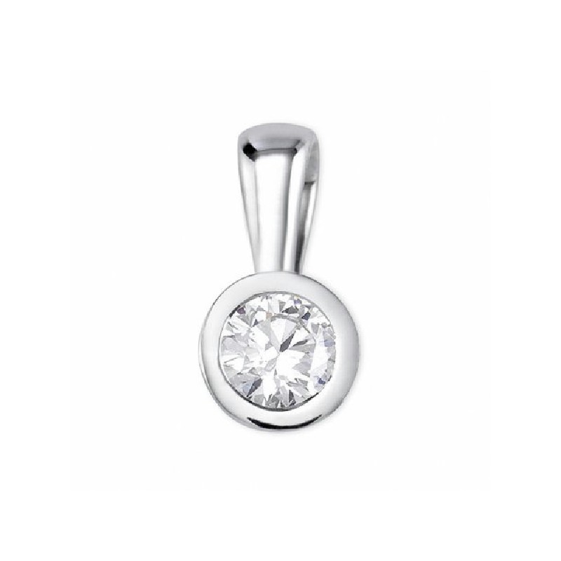Colgante de oro blanco con diamante - 75B0005/0.23CT