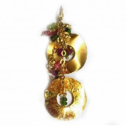 Colgante de oro de 18 kl con piedras de colores - 53278/82