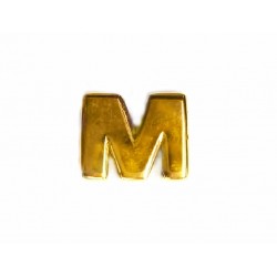 Colgante inicial de oro de 18 kl letra M - 19873