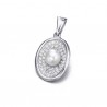 Colgante de plata con micropavé de circonitas y perla - AG/00867